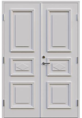 Parytterdörr Leksandsdörren Siljansnäs tät 1388x2080mm vänster gångdörr vit tät AB 7421