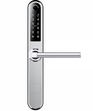 Kodlås utvändigt silver / digitalt handtag till altandörr Svenska Fönster