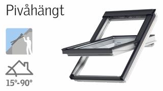 Pivåhängt GGU0068 SK08 114x140 vit polyuretan 3-glas isoler -68