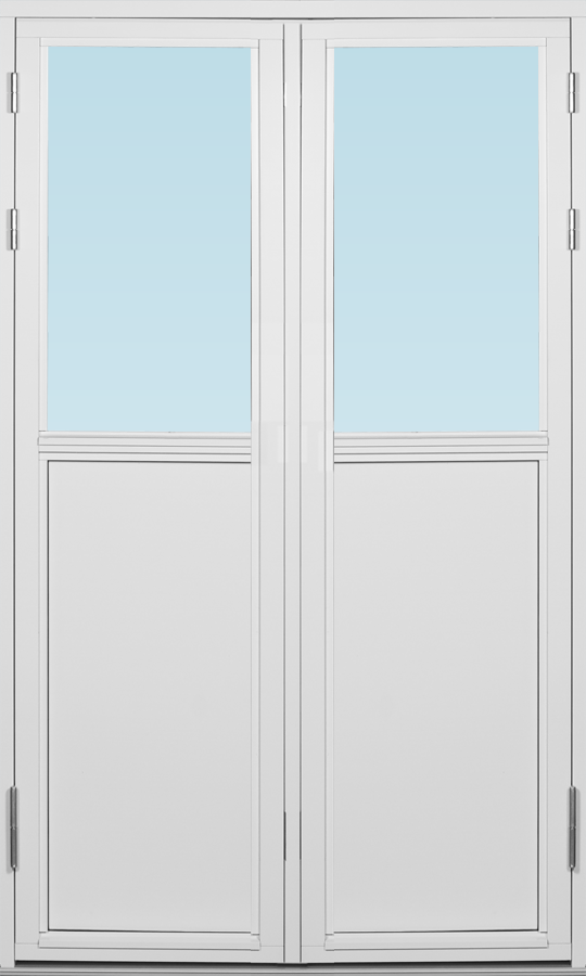 DF paraltandörr utåtgående 1180x1980/980mm vänster, insida trä utsida trä, 3-glas, linjerar fast
