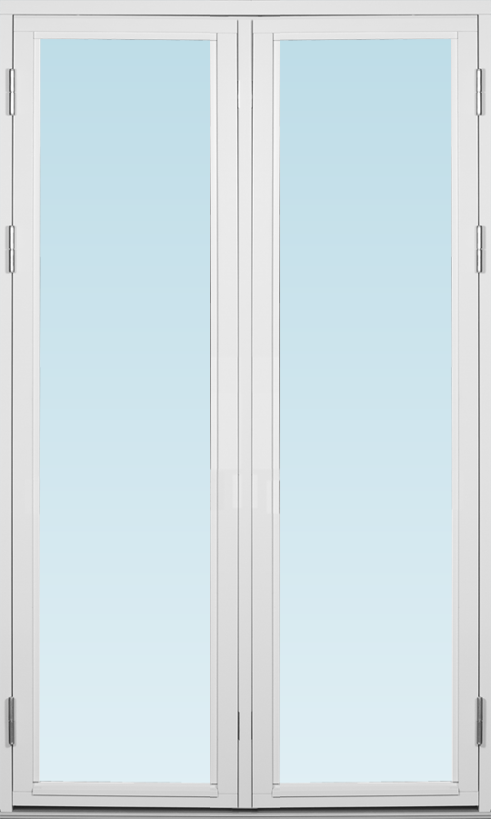 DF paraltandörr utåtgående 1180x1980mm vänster helglasad, insida trä utsida trä, 3-glas, härdat in och utsida