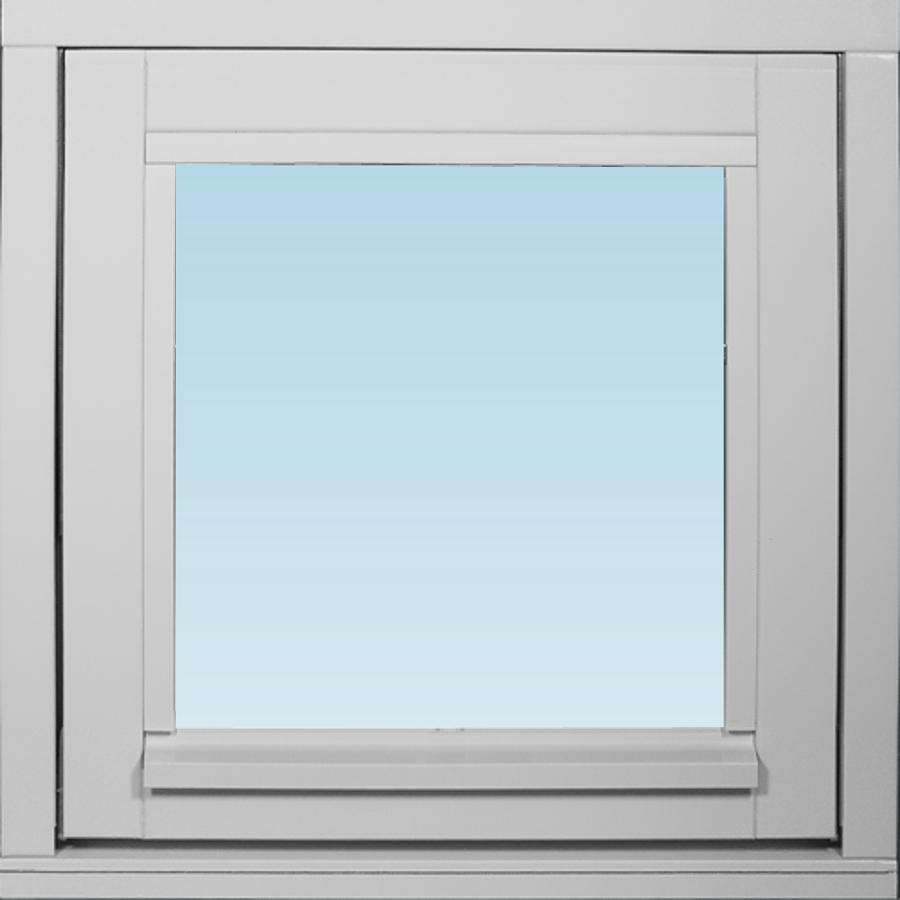DF vridfönster 480x480mm 1-luft, insida trä utsida trä, 3-glas