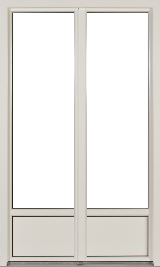 SF paraltandörr inåtgående  1180x1980 vänster helglasad, insida trä utsida aluminium, 3-glas, härdat in och utsida